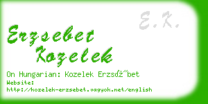 erzsebet kozelek business card